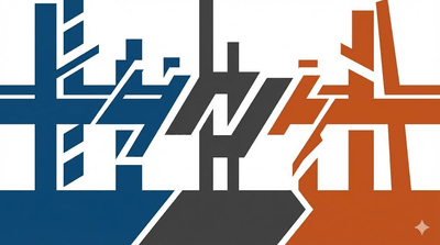 Логотип компании Озмет Фундамент, арматура для фундамента, современный минималистичный дизайн.